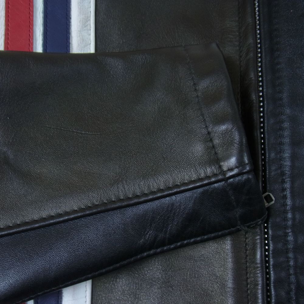 schott ショット AT001 星条旗 2トーン レザー シングルライダースジャケット 黒系×茶系 40【中古】