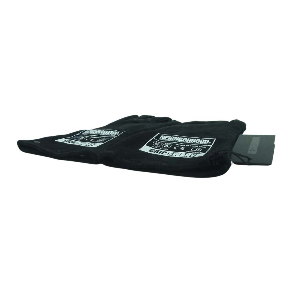 NEIGHBORHOOD ネイバーフッド 22AW 222GYGYN-AC03 GRIP SWANY TAKIBI GLOVE.CL カウ レザー タキビ グローブ 手袋 ブラック系【極上美品】【中古】
