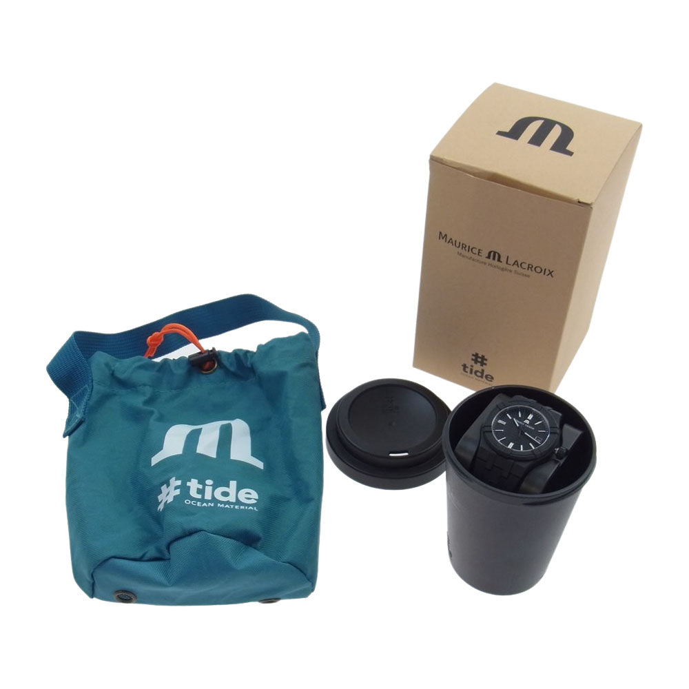 MAURICE LACROIX モーリスラクロア AI2008-00000-300-0 AIKON #tide アイコン タイド クウォーツ 腕時計 ブラック系【中古】
