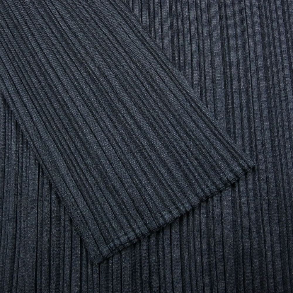 PLEATS PLEASE プリーツプリーズ イッセイミヤケ PP04-JK602 プリーツ加工 ロング カットソー ブラック 長袖 ブラック系 3【美品】【中古】