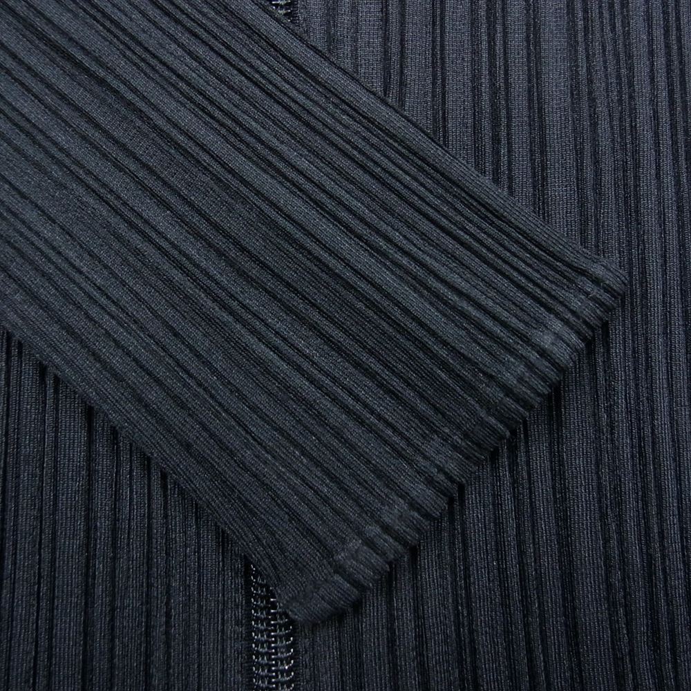 PLEATS PLEASE プリーツプリーズ イッセイミヤケ PP04-JD351 プリーツ加工 ボトルネック ジップ カーディガン ジャケット ブラック系 3【中古】