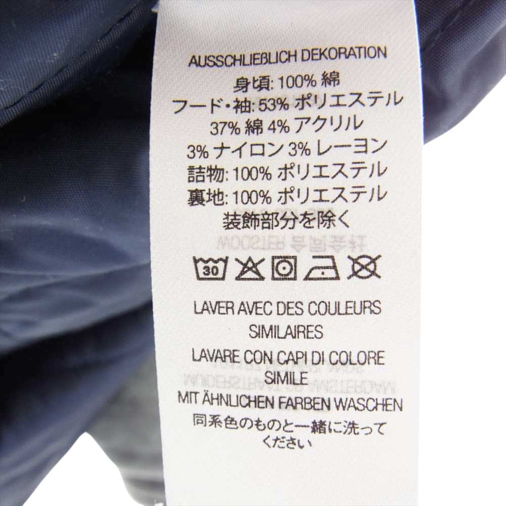 Supreme シュプリーム 22AW Fleece Hooded Denim Shirt シュプリーム フリースフーデットデニムシャツ プルオーバーパーカー ロゴ刺繍 中綿ジャケット インディゴブルー系 グレー系 S【中古】