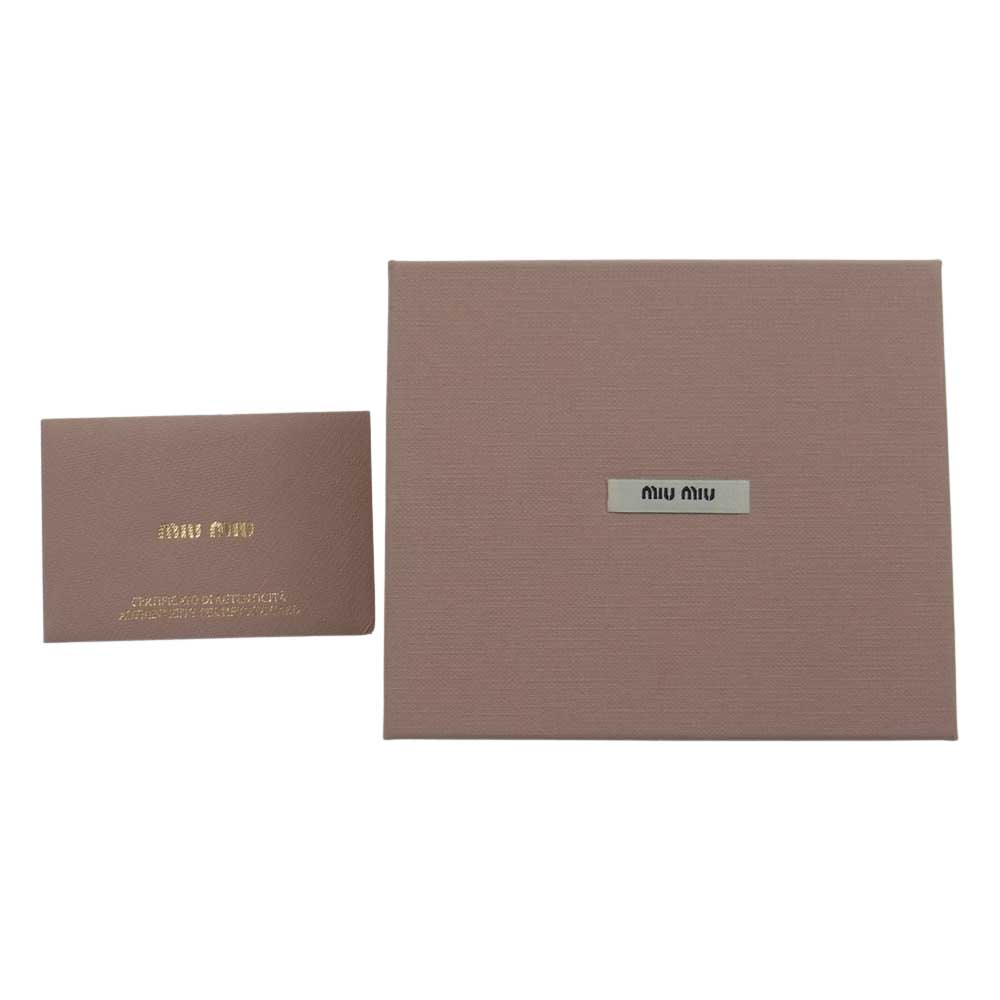 MIUMIU ミュウミュウ MATELASSE マテラッセ 二つ折り 財布 ブラック系【中古】