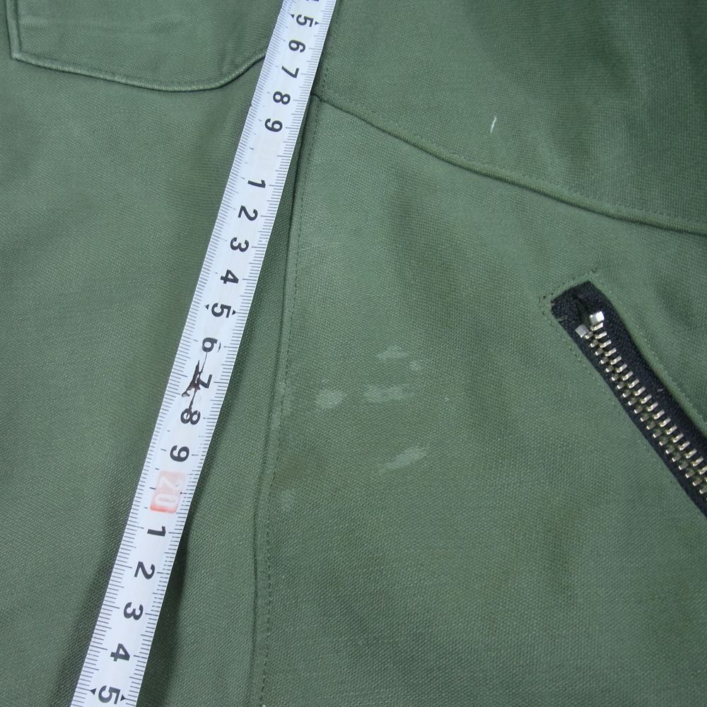 オールドパーク Oversized Riders Shirt Miltary 再構築 ミリタリー オーバーサイズ ライダース シャツ ジャケット カーキ系 L【中古】