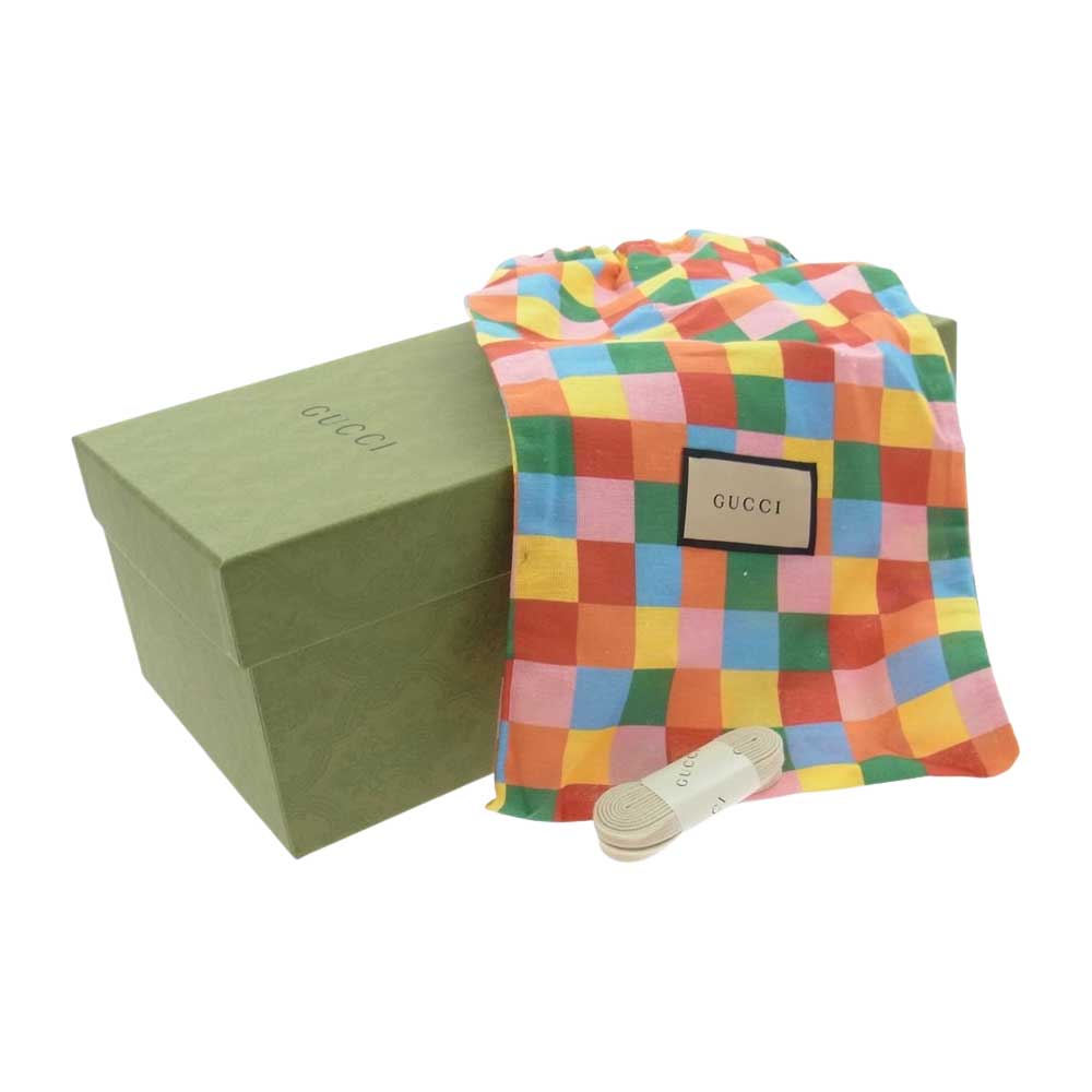 GUCCI グッチ 1977 TENNIS テニス GGキャンバス ローカット スニーカー ブルー系 8【新古品】【未使用】【中古】