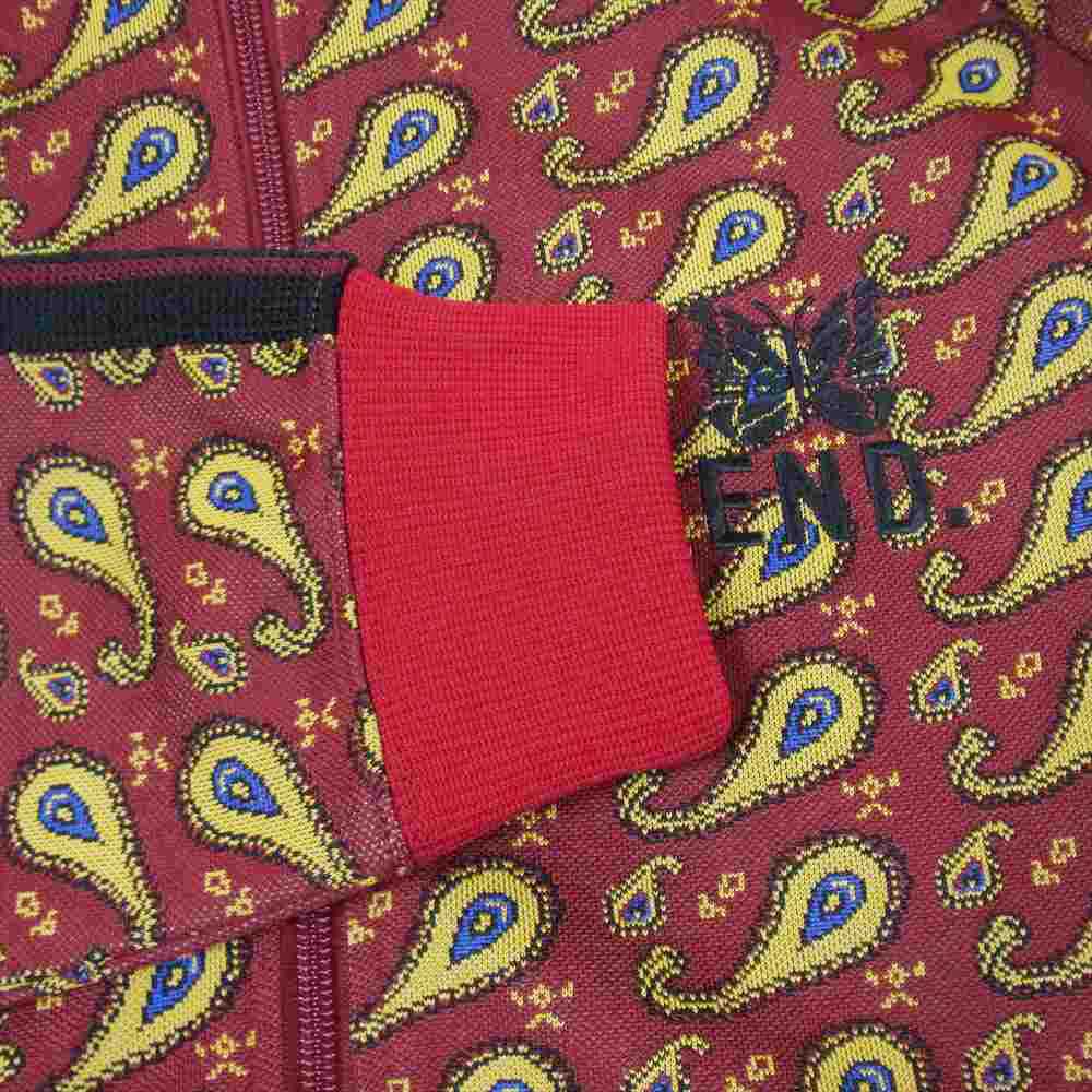 Needles ニードルス 20SS GL383 END. エンド 別注 Track Jacket Paisley Jacquard パピヨン刺繍 ペイズリー トラックジャケット エンジ系 M【美品】【中古】