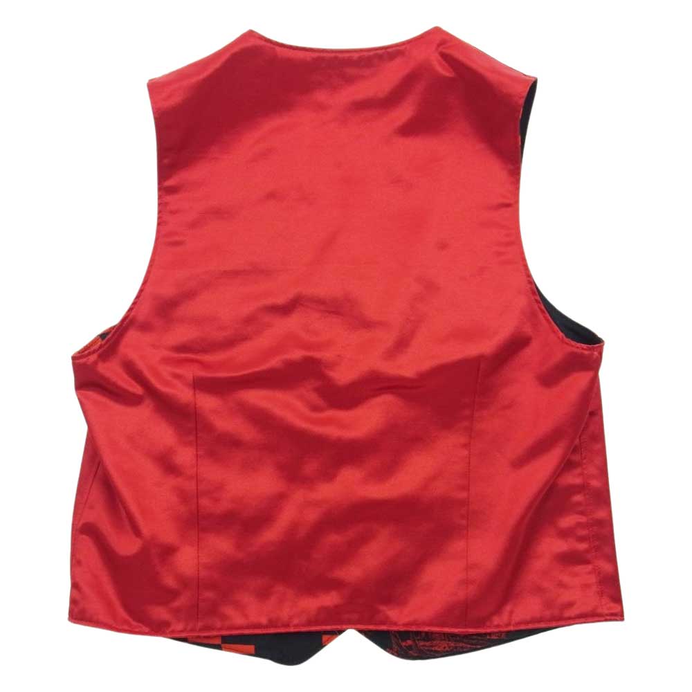 Engineered Garments エンジニアードガーメンツ 18AW Reversible Vest-Big Plaid NOMA t.d. 総柄 リバーシブル ベスト レッド系 L【中古】