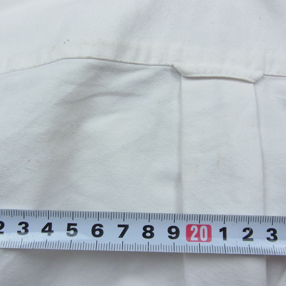 RALPH LAUREN ラルフローレン rugby ラグビー スカル ドクロ 刺繍 BD シャツ ホワイト系 S【中古】