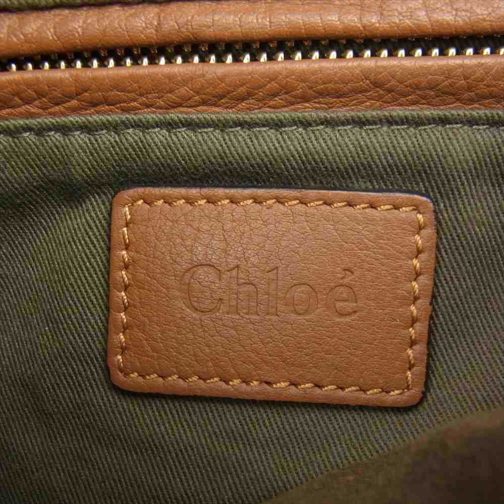 Chloe クロエ マーシー レザー ショルダー バッグ ブラウン系【中古】