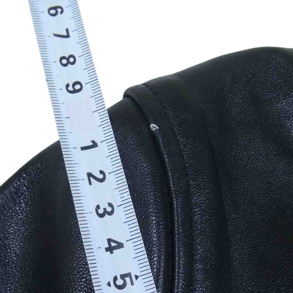 BEAMS ビームス シープレザー シングルライダースジャケット ブラック系 S【中古】