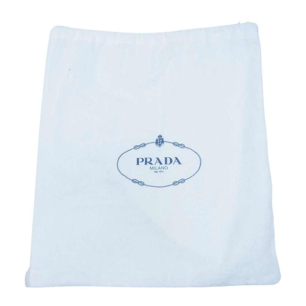 PRADA プラダ 1BH140 2way ボウリング バッグ ブラウン系【中古】