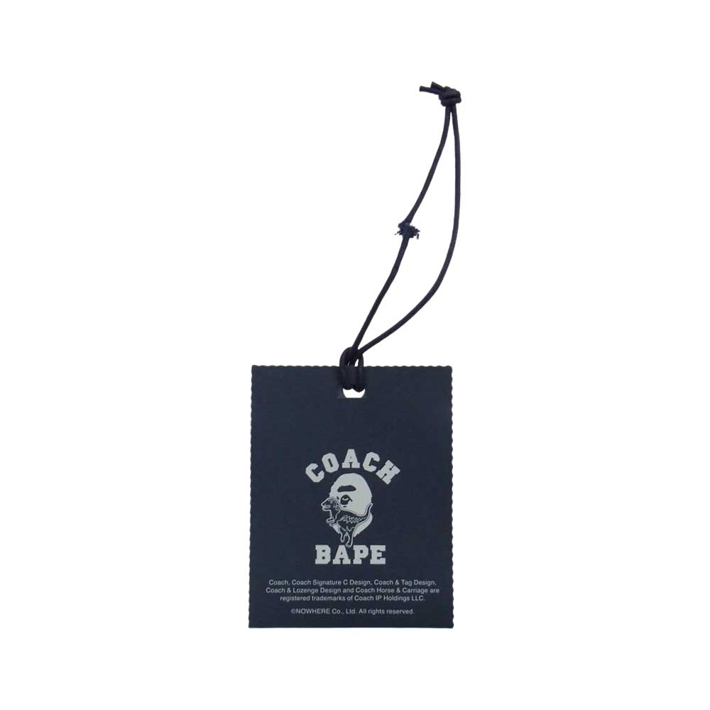 A BATHING APE アベイシングエイプ 21AW COACH コーチ PULLOVER HOODIE プルオーバー パーカー ブラック系 L【中古】