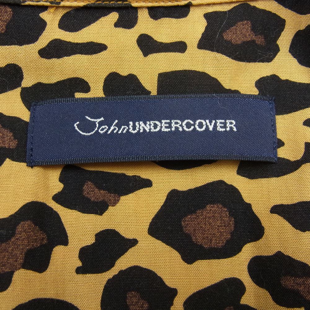 UNDERCOVER アンダーカバー John ジョン 17SS JUS4408-1 レオパード テンセルクロス オープンカラー 半袖 シャツ ベージュ系 2【中古】