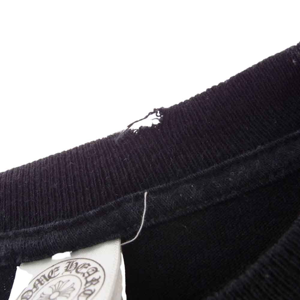 CHROME HEARTS クロムハーツ(原本無) 国内正規品 CHプラス バックプリント ポケット付き 長袖 Tシャツ ブラック系 L【中古】