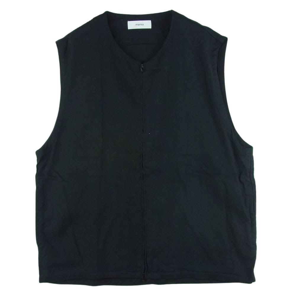 marka マーカ M22A-05BL01A ZIP UP VEST SILK LINEN TWILL シルク 