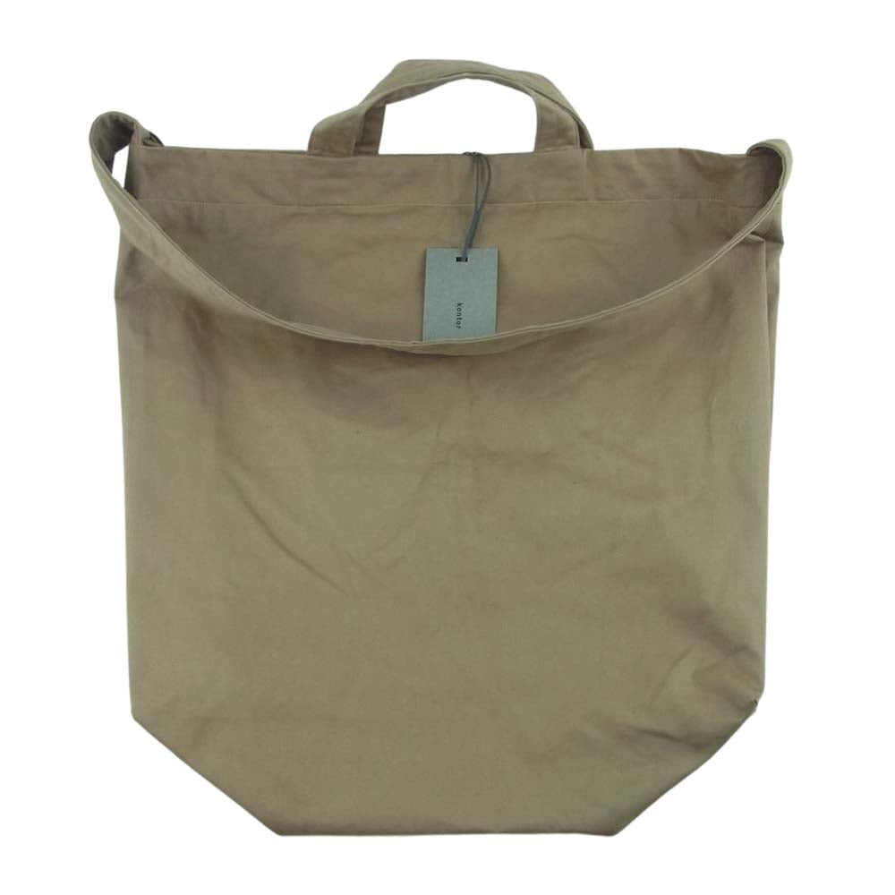 コントール kontor KON-GD02223 BRUSHED COTTON BIG TOTE ブラッシュド コットン ビッグ トート バッグ ベージュ系 FREE【新古品】【未使用】【中古】 コントール KON-GD02223 BRUSHED COTTON BIG TOTE ブラッシュド