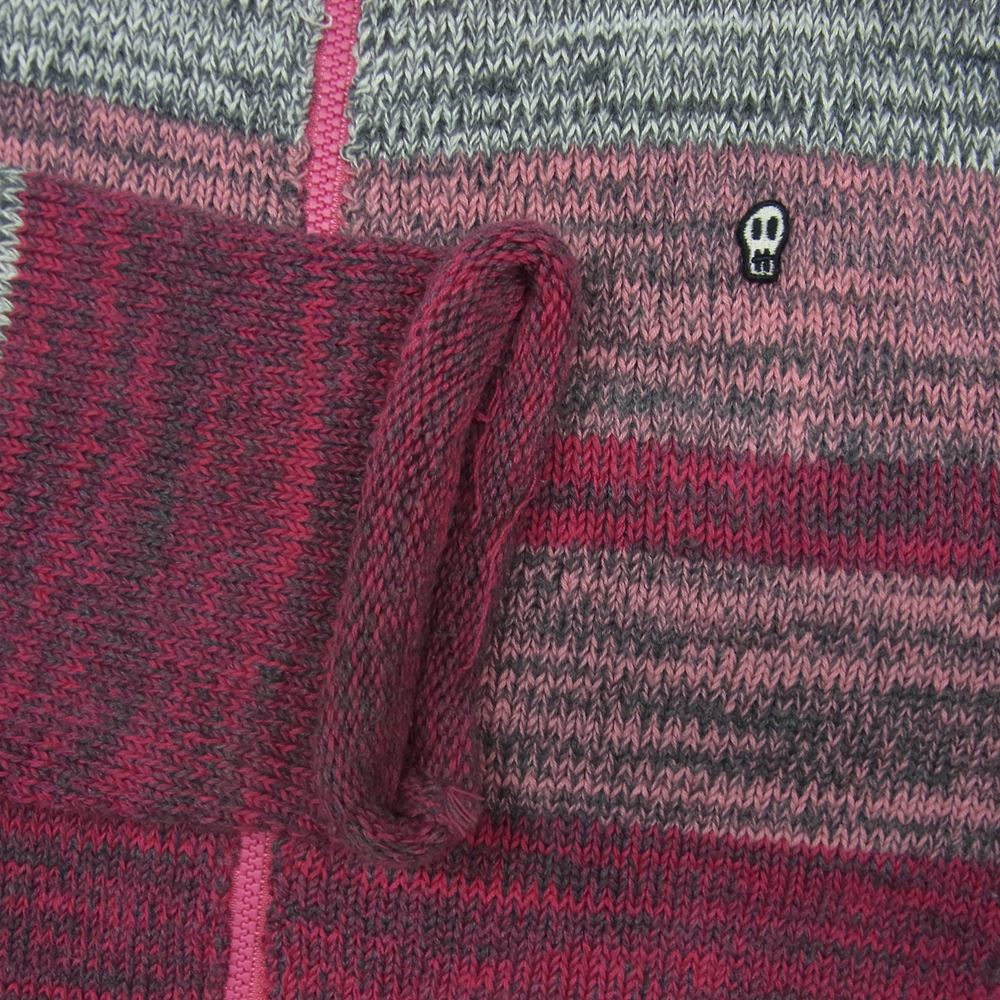 HYSTERIC GLAMOUR ヒステリックグラマー 0242ND04 ネイティブボーダー ジップ パーカー ピンク系 S【中古】