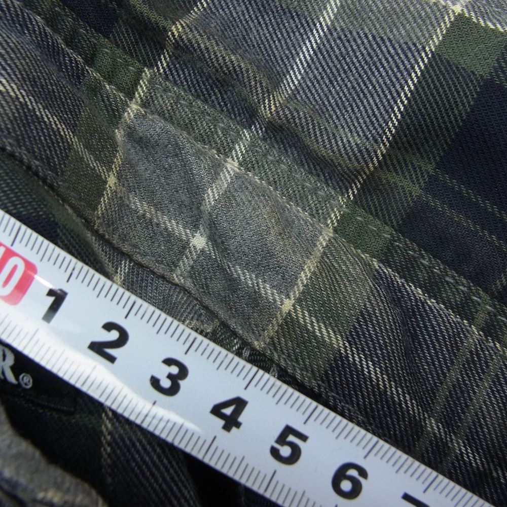 HYSTERIC GLAMOUR ヒステリックグラマー 4AH-1821 コットン ミリタリー チェック 長袖 シャツ グレー グレー系 S【中古】