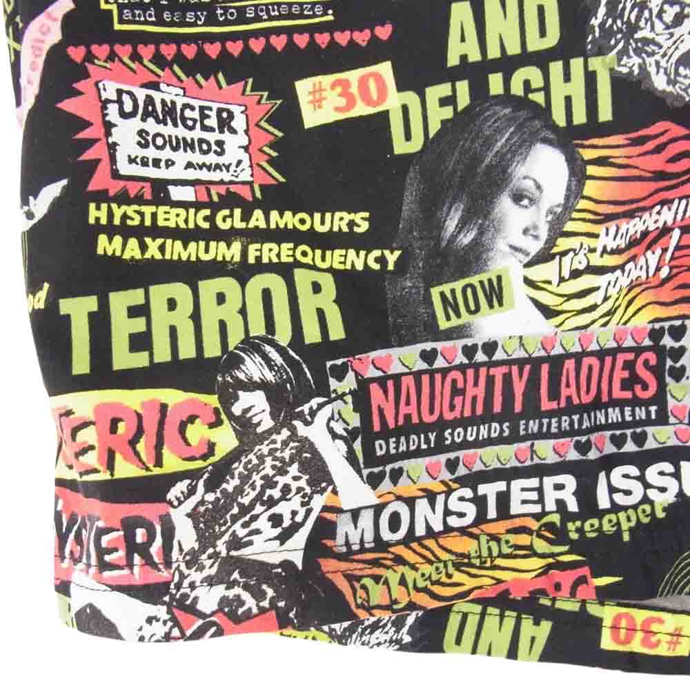 HYSTERIC GLAMOUR ヒステリックグラマー 0252QM01 SHORTS HALF PANTS 総柄 ショーツ ショートパンツ ブラック系 S【中古】