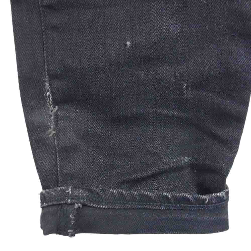 HYSTERIC GLAMOUR ヒステリックグラマー 0243AP18 USED 加工 スタッズ デニム スリム パンツ ブラック系 30【中古】