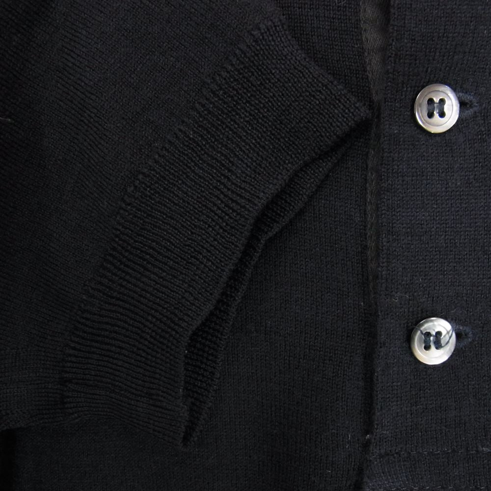 JOHN SMEDLEY ジョンスメドレー スタンドカラー ニット ポロ ネイビー系 M【中古】