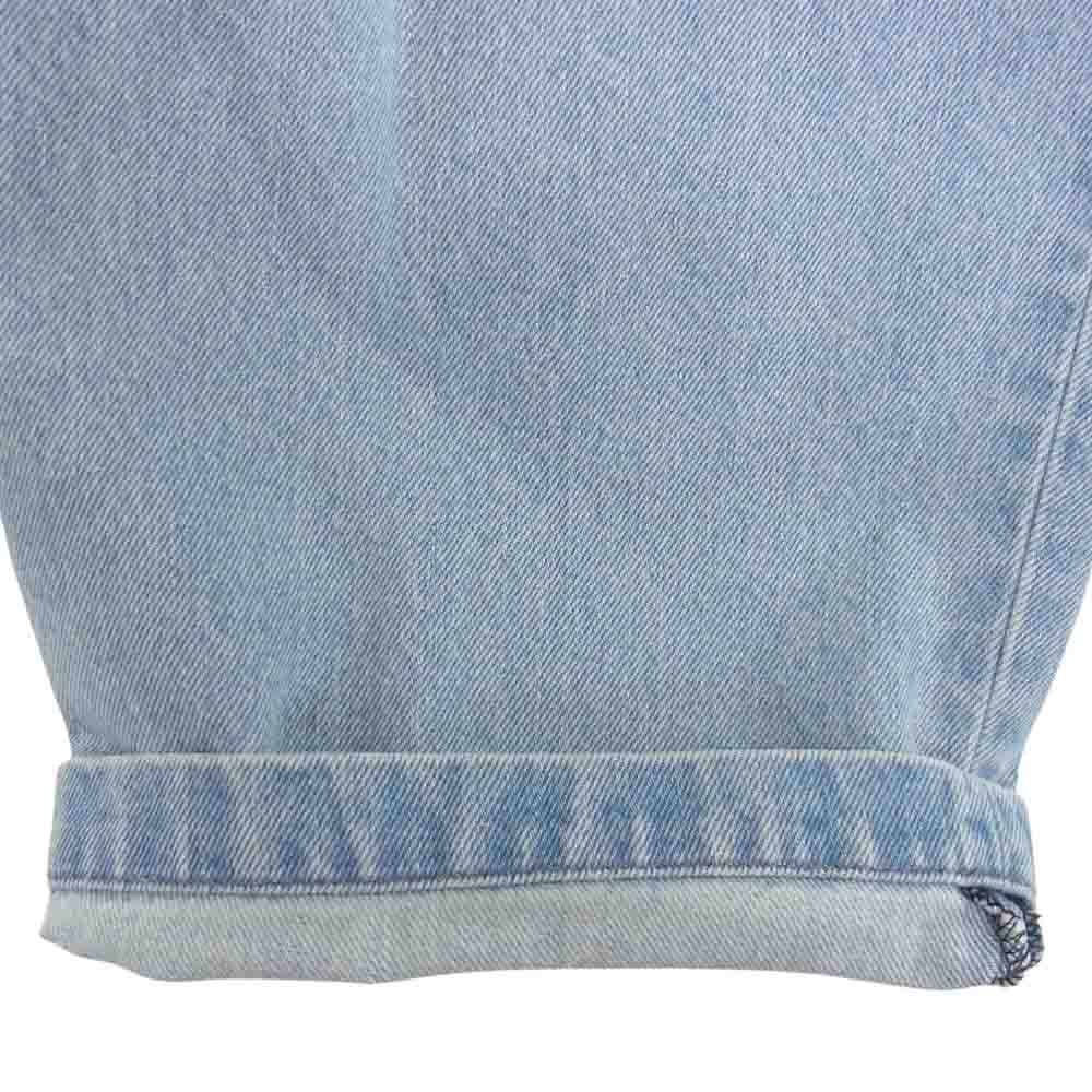ファーラー Two-tuck Wide Tapered Pants ツータック ワイド テーパード デニム パンツ ブリーチ インディゴブルー系 32【中古】