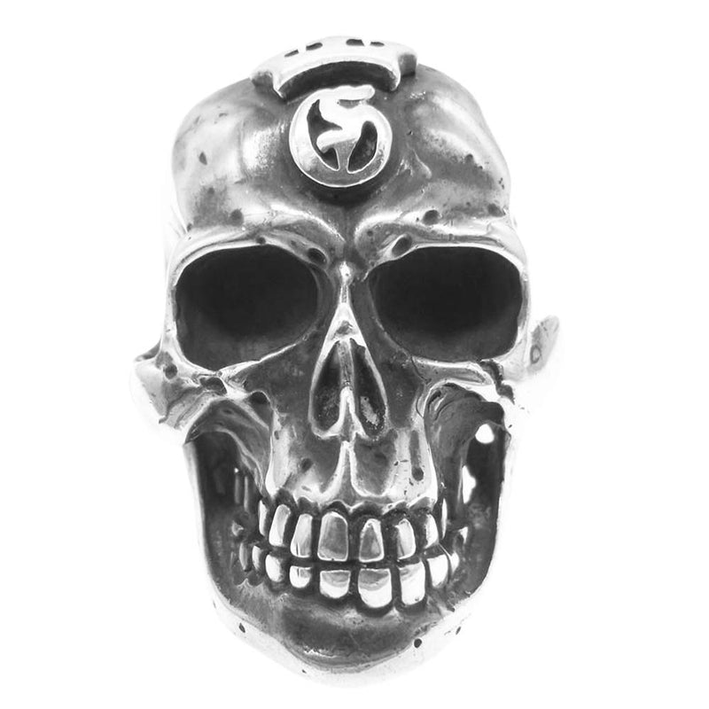 GABOR ガボール 購入時ギャランティ付属 ガボラトリー Large Skull Ring with Jaw Gクラウン フルヘッド スカル リング  シルバー系 17.5号程度【中古】