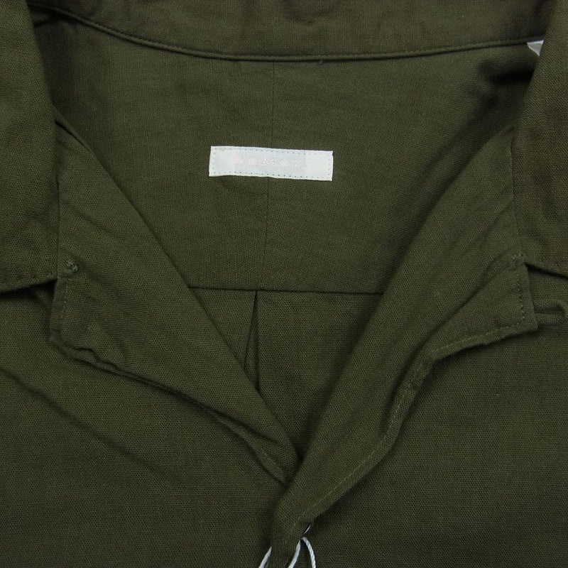 COMOLI コモリ 21SS T01-02012 ベタシャン オープンカラー 半袖 シャツ