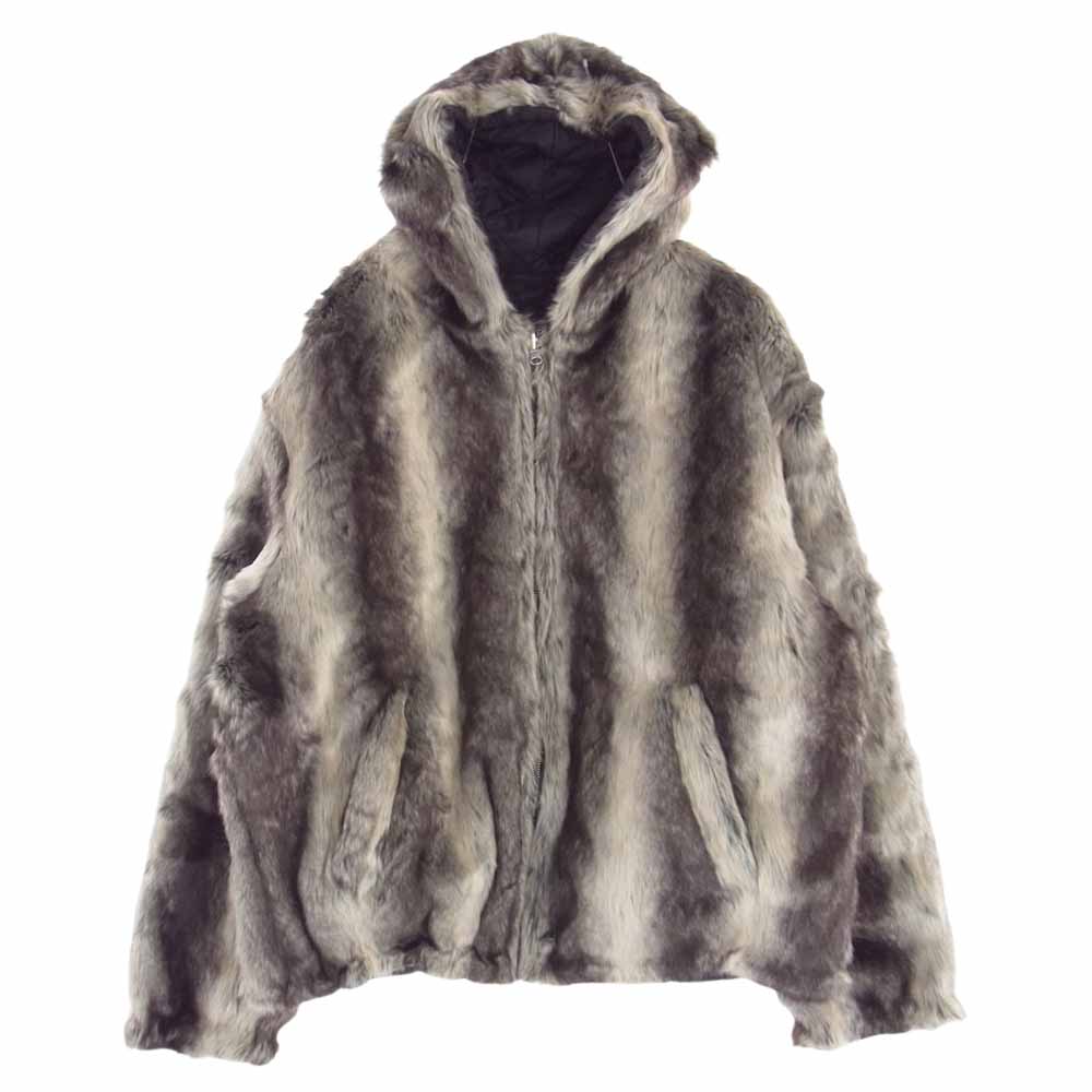 Supreme シュプリーム 20AW Faux Fur Reversible Hooded Jacket フェイクファー リバーシブル フーデッド ジャケット マルチカラー系 L【美品】【中古】
