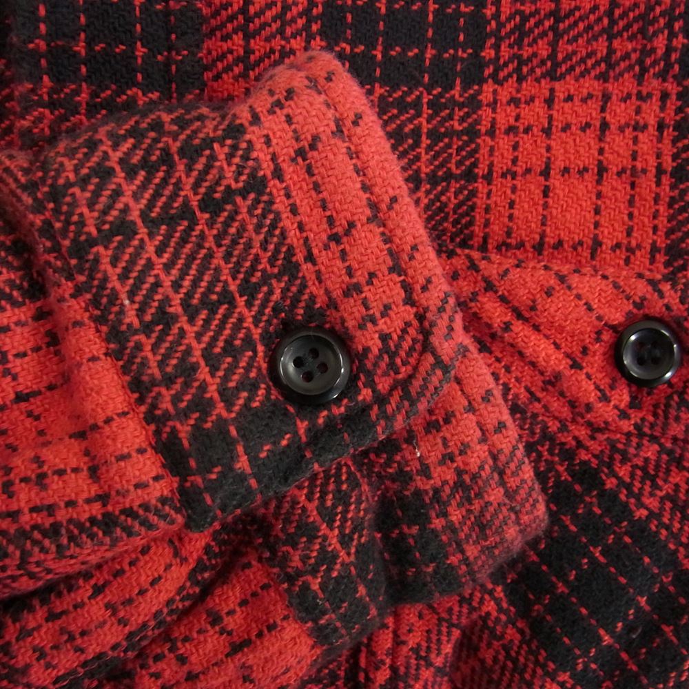TENDERLOIN テンダーロイン T-HEAVY FLANNEL CHECK SHT ヘビー フランネル チェック シャツ レッド系 XS【中古】