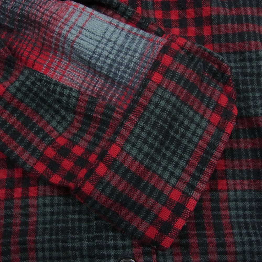 SOPHNET. ソフネット SOPH-112040 PENDLETON ペンドルトン ウール チェック シャツ グレー系 レッド系 M【中古】