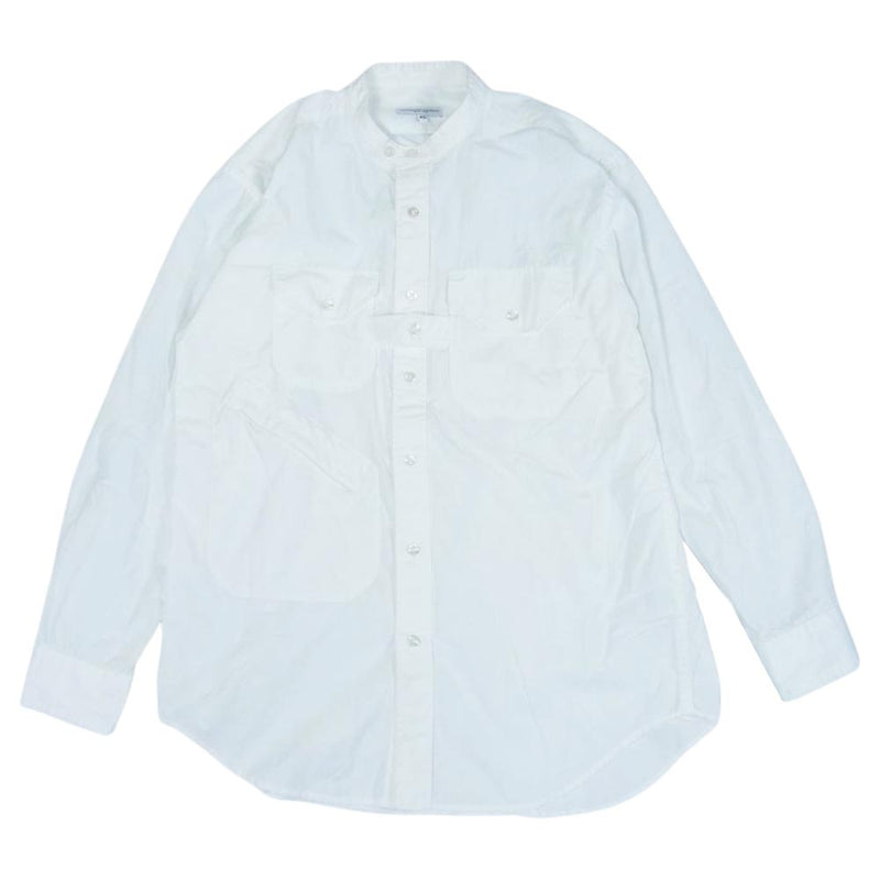Engineered Garments エンジニアードガーメンツ Banded Collar Shirt バンドカラー シャツ ホワイト系 XS【中古】