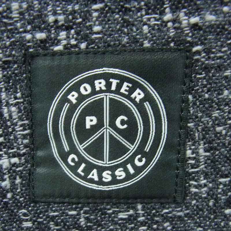 PORTER CLASSIC ポータークラシック PEELED CLOTH CROPPED PANTS ピールドクロス クロップド パンツ 日本製  グレー系 M【中古】
