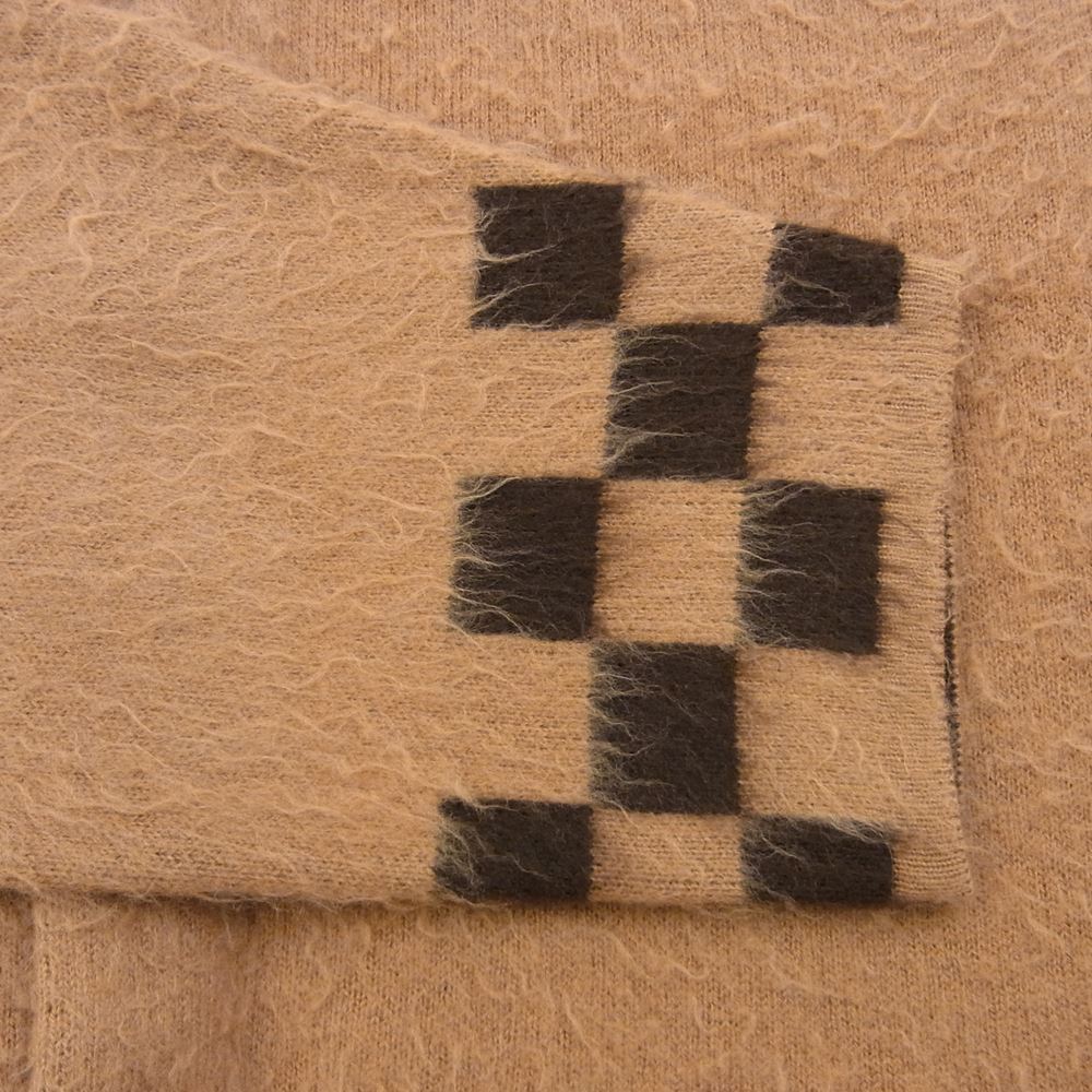 Supreme シュプリーム 21SS Brushed Checkerboard Cardigan ブラッシュド チェッカーボード カーディガン ブラウン系 L【極上美品】【中古】