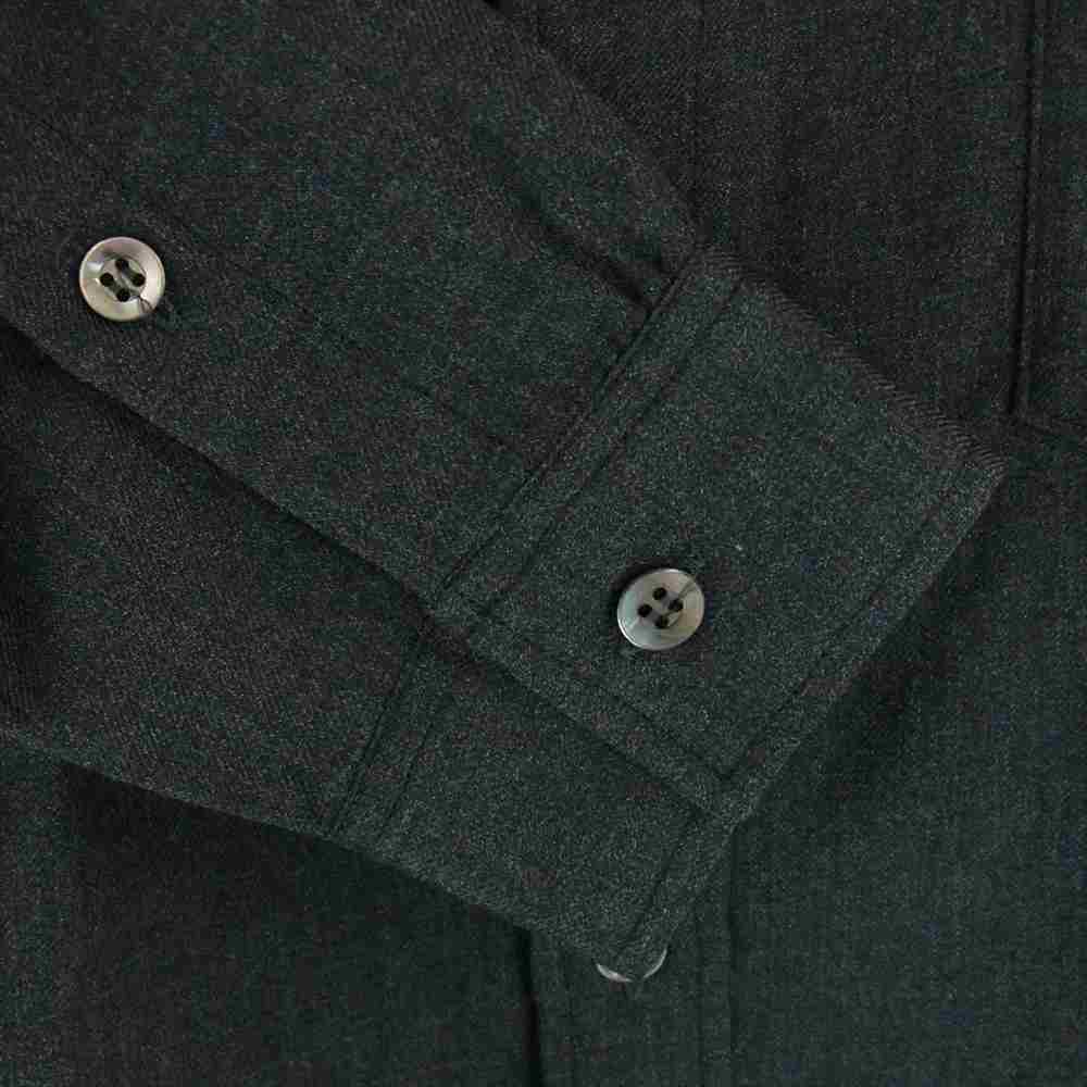 Yohji Yamamoto ヨウジヤマモト Ys for men ワイズフォーメン 赤タグ 赤ラベル MV-B50-175 ウール シャツ グレー ダークグレー系 2【中古】