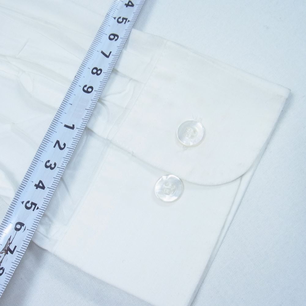 ISSEY MIYAKE イッセイミヤケ ME73-FJ327 MEN メン ノーカラー プリーツ加工 シワ加工 長袖 シャツ ホワイト系 M【中古】