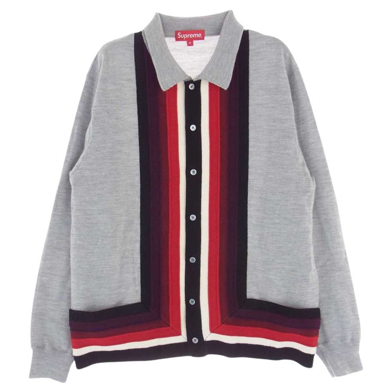 SUPREME STRIPED POLO SWEATER M カーディガン | www.innoveering.net