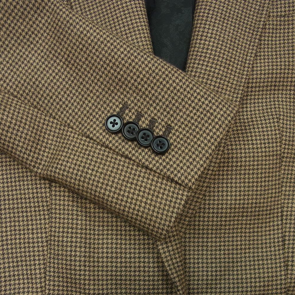 ミューズ ドゥ ドゥーズィエム クラス 千鳥格子 ウール テーラード ジャケット ブラウン系 36【中古】