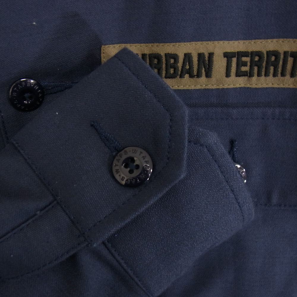 WTAPS ダブルタップス 20AW 202BRDT-SHM01 BUDS LS/COTTON SATIN 長袖シャツ コットン ネイビー系 03【中古】