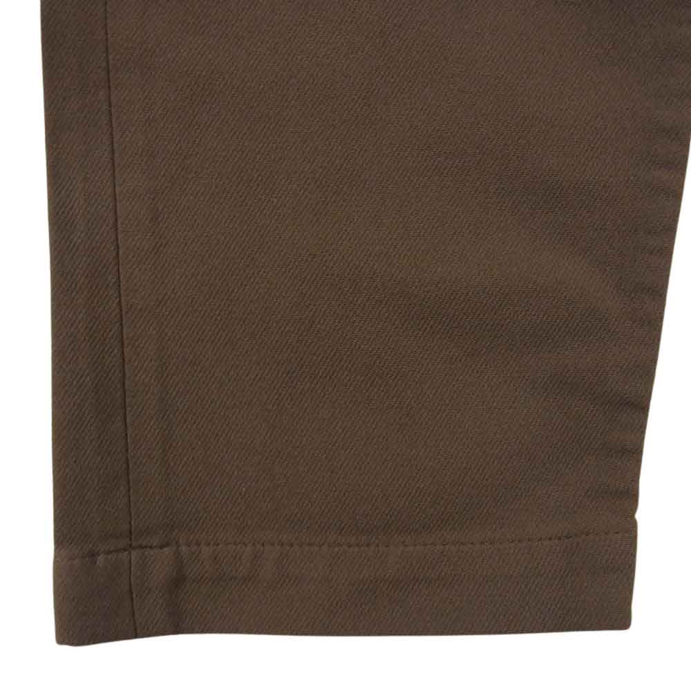 COMME des GARCONS HOMME DEUX コムデギャルソンオムドゥ 21SS DG-P053 ポリエステル 縮絨 テーパード パンツ カーキ系 L【中古】