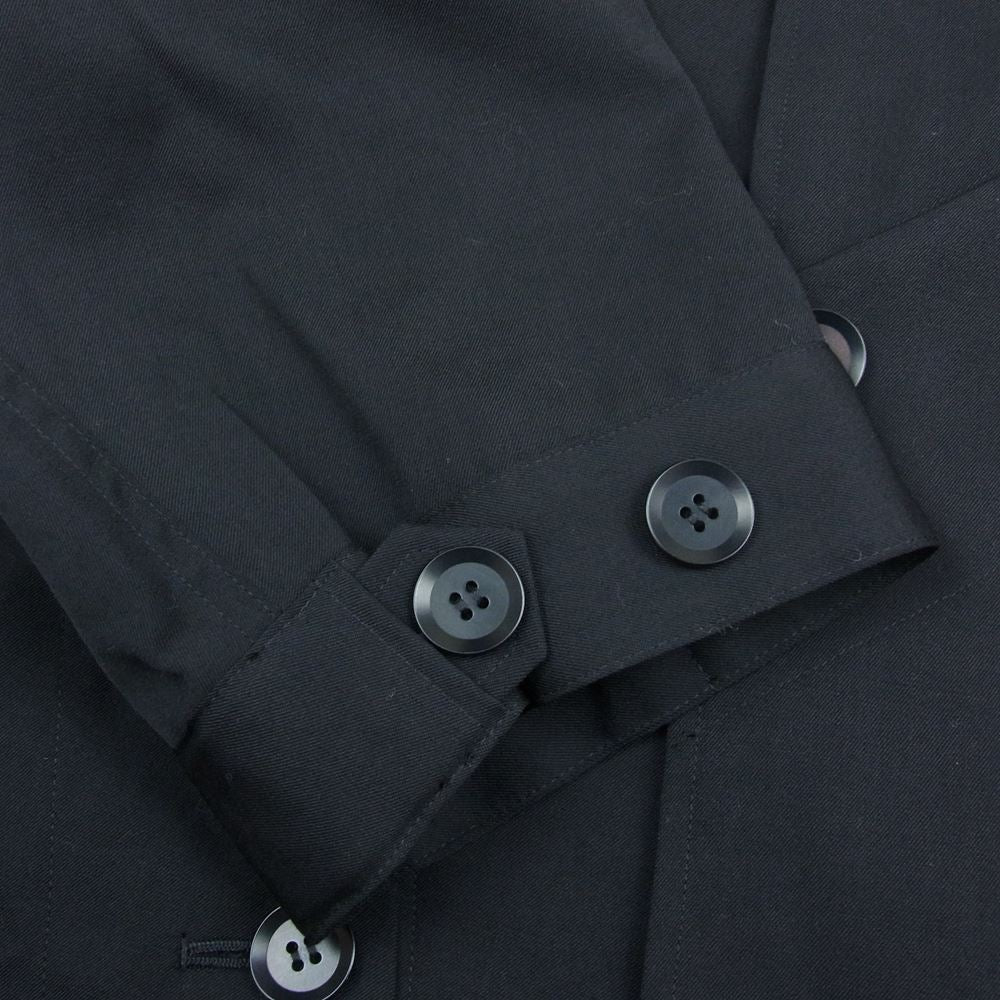 Yohji Yamamoto ヨウジヤマモト 18SS FW-C01-100 ウールギャバジン ボタン開き フィッシュテール モッズコート ブラック系 1【美品】【中古】