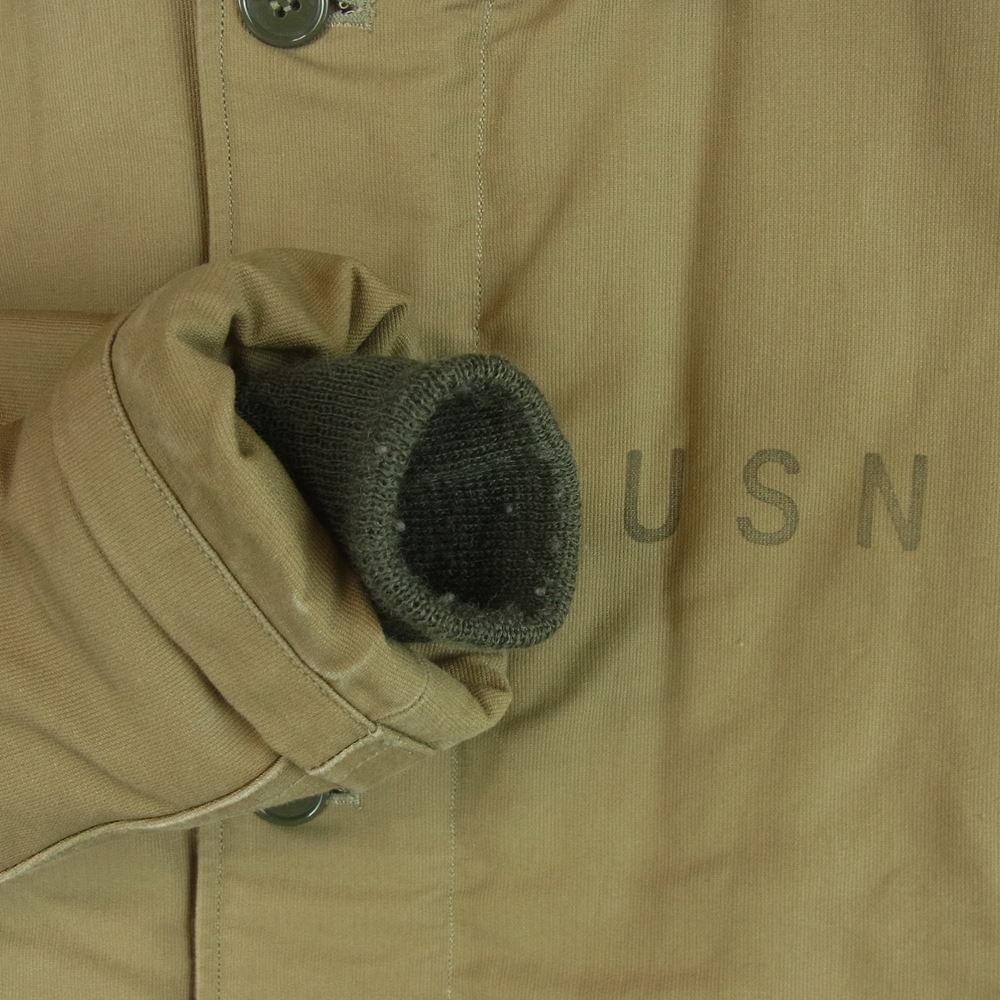 Buzz Rickson's バズリクソンズ Type N-1 Khaki NAVY DEPARTMENT ミリタリー デッキ ジャケット ベージュ系 S【中古】