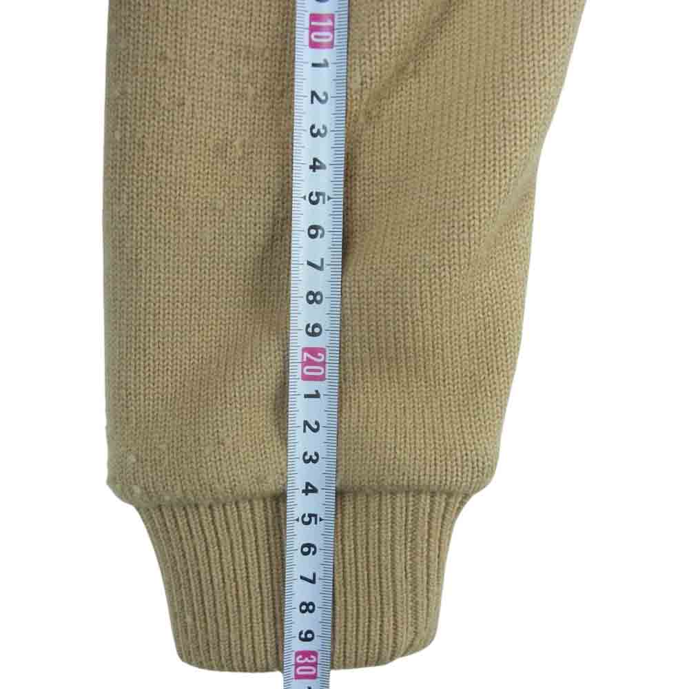 NUMBER(N)INE ナンバーナイン 03AW カート期 アーカイブ 宮下貴裕本人期 襟ボア ニット切替 カウスエード レザー ジャケット ベージュ系 グレイッシュブラウン系【中古】