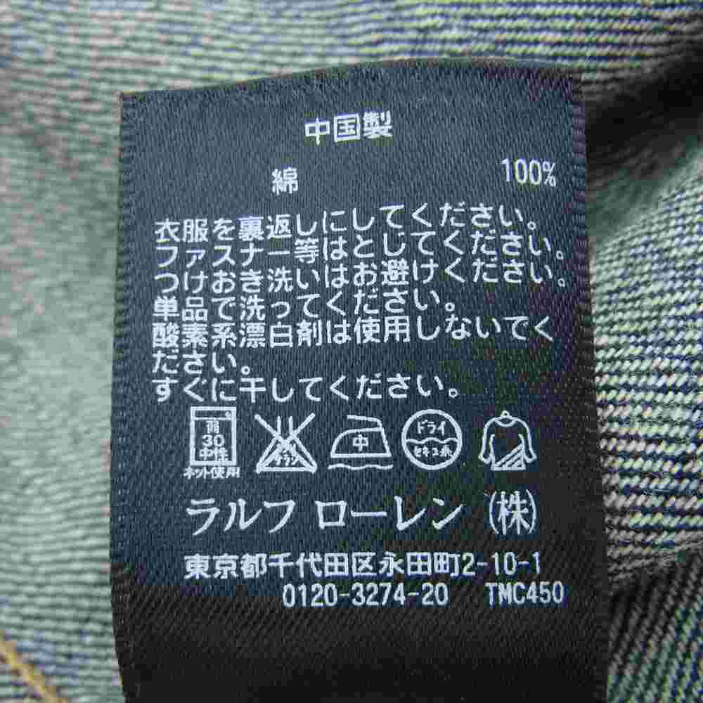 RRL ダブルアールエル デニム ジレ ベスト エイジング 加工 インディゴブルー系 XS【中古】