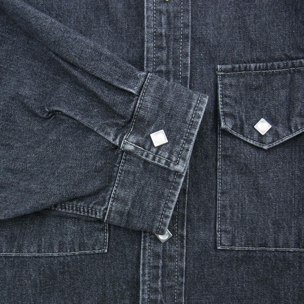 TENDERLOIN テンダーロイン 22AW DENIM SHT SNAP BUTTON WASH デニム スナップボタン シャツ ダークネイビー系 S【美品】【中古】