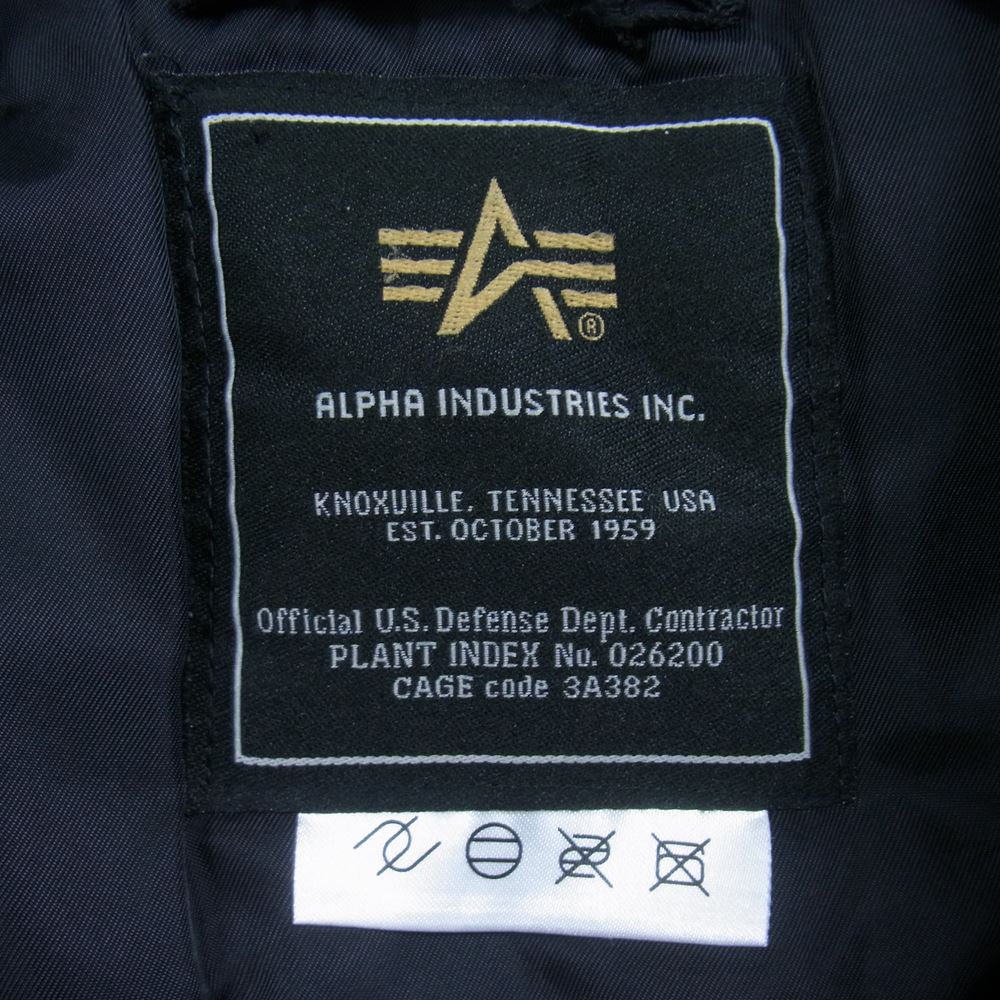 ALPHA アルファ 20093-8101 ファー N-3B ジャケット モッズ コート ブラック系 M【中古】