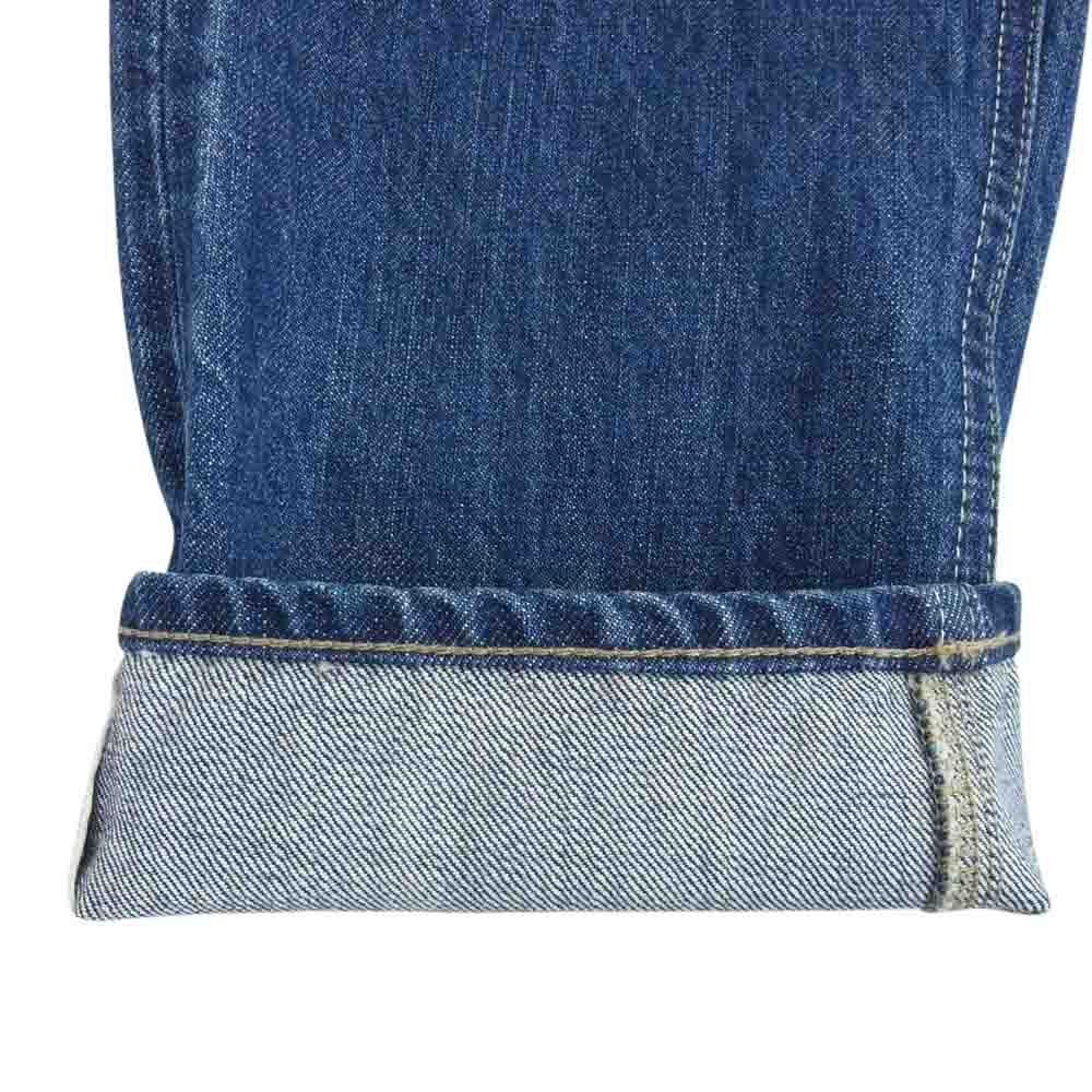 A BATHING APE アベイシングエイプ SLIM FIT DENIM JEANS スリム フィット デニム ジーンズ シンチバック スター刺繍 裏地カモ パンツ インディゴブルー系 L【中古】