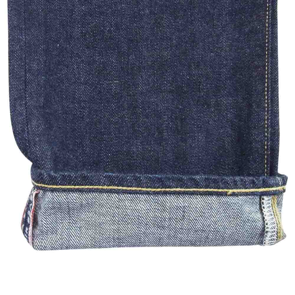 A BATHING APE アベイシングエイプ 2008 TYPE-05 SLIM TAPER スリム テーパード バックヘッドプリント カモ リジット デニム ジーンズ パンツ インディゴブルー系 XL【中古】