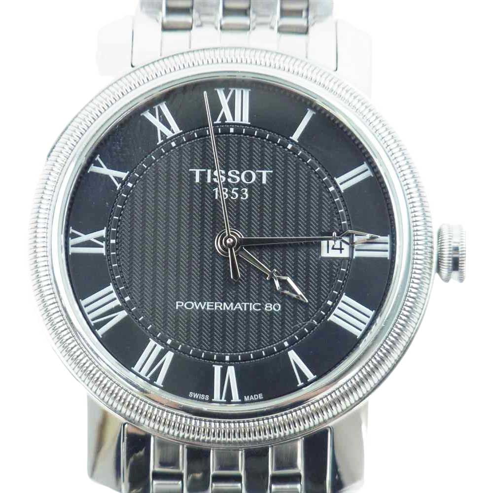 TISSOT ティソ 時計 T097407 SAPPHIRE CRYSTAL T-クラシック サファイアクリスタル デイト 自動巻き 黒文字盤 腕時計  シルバー系【中古】 TISSOT ティソ T097407 SAPPHIRE CRYSTAL T-クラシック サファイア