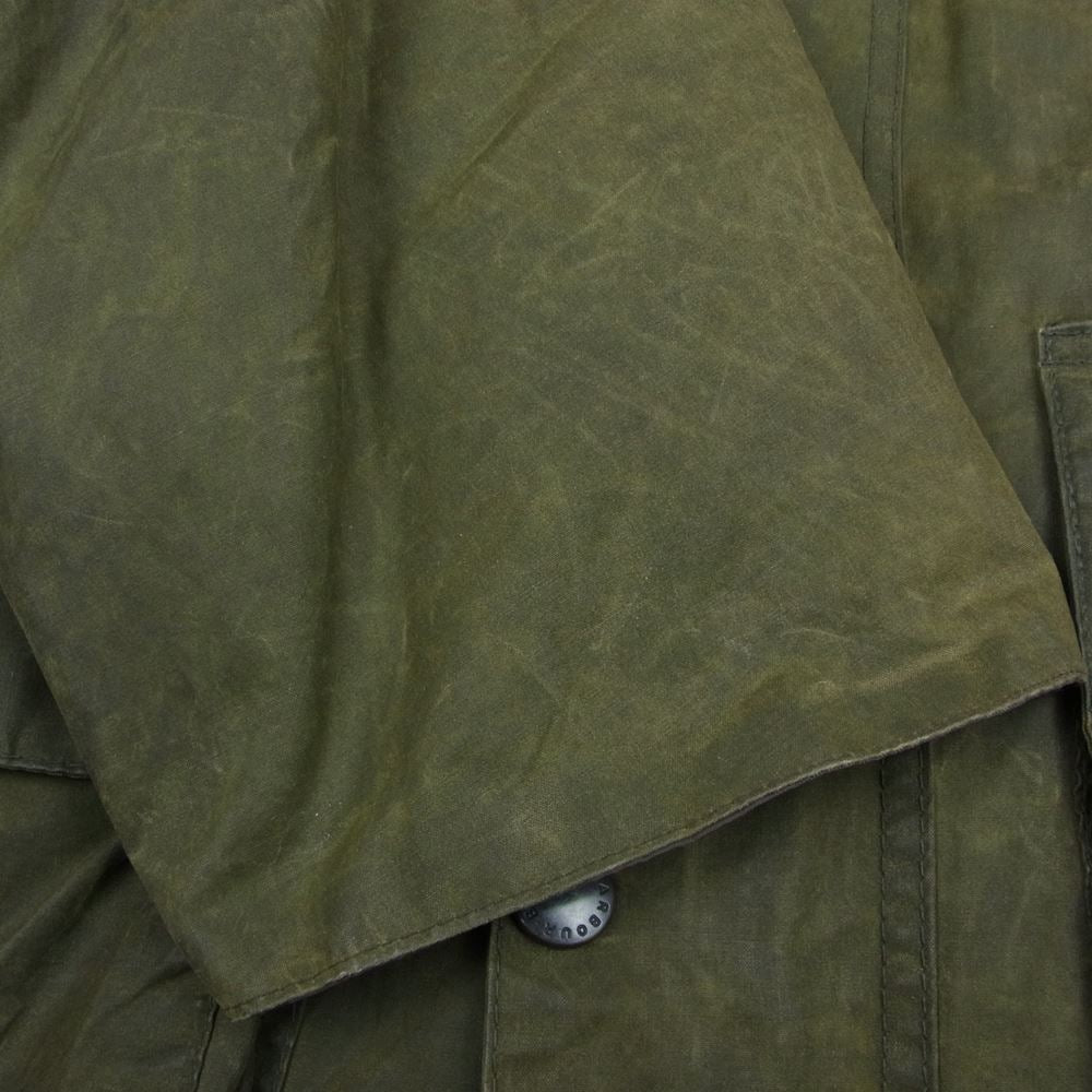 Barbour バブアー ヴィンテージ 90s 英国製 3ワラント GAMEFAIR ゲームフェア オイルド ジャケット カーキ系 C40/102cm【中古】